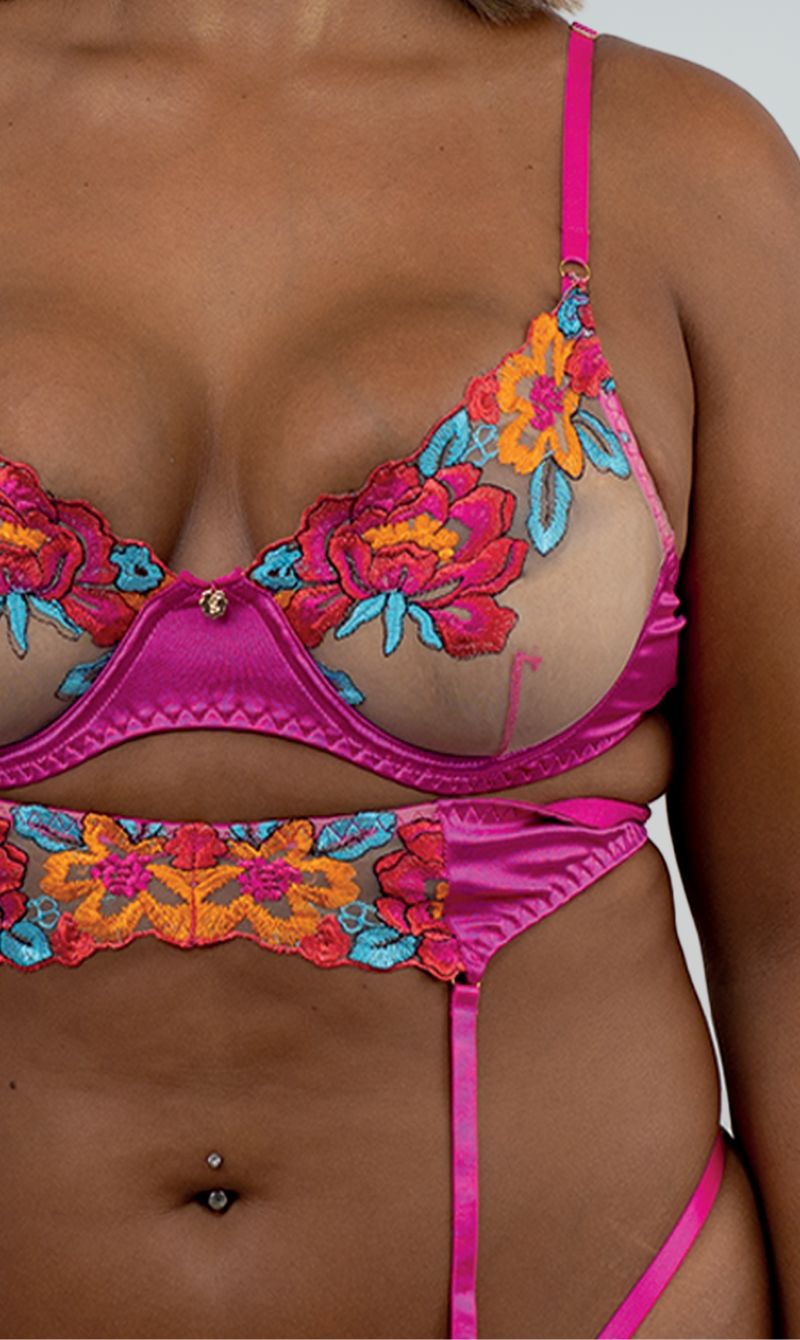 Carolina S/M - Conjunto completo fucsia