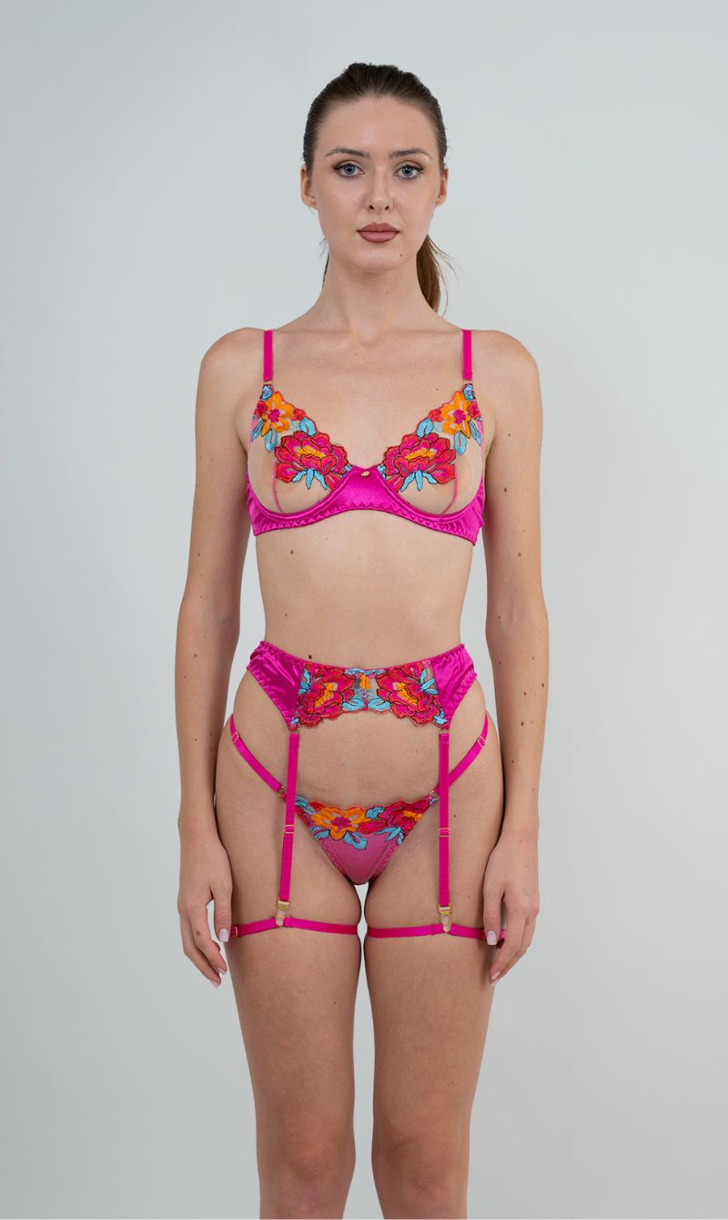 Carolina S/M - Conjunto completo fucsia