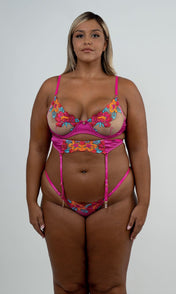 Carolina S/M - Conjunto completo fucsia